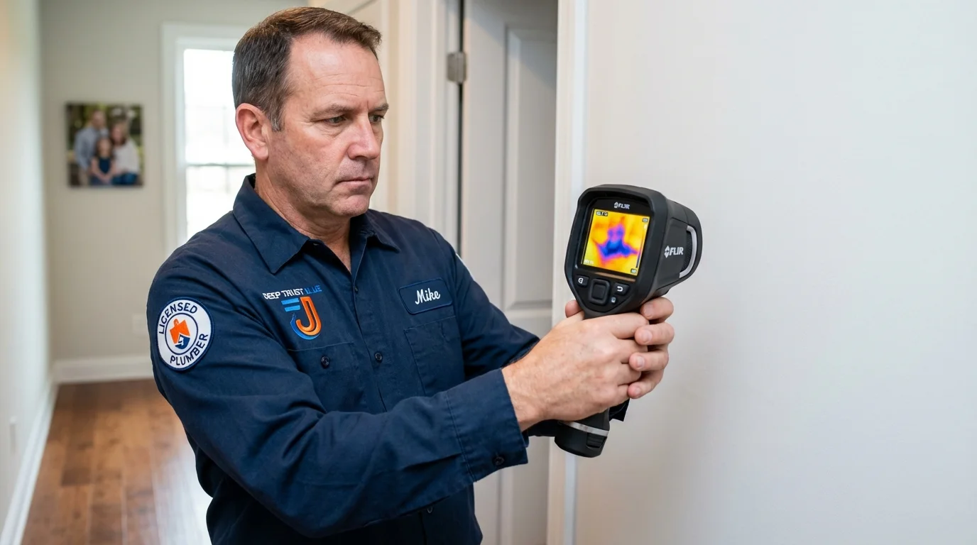 Thermal imaging leak detection by Johns Plumbing LLC in Marthasville